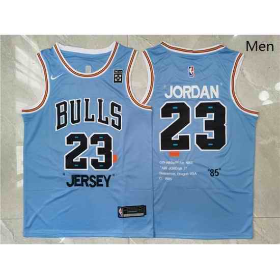 Men Chicago Bulls 23 Michael Jordan Blue Nike 85 Swingman Jersey